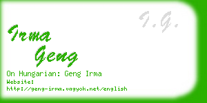 irma geng business card